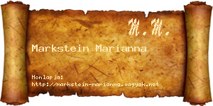 Markstein Marianna névjegykártya